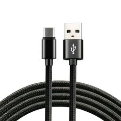 Nylon USB-kabel - USB-C everActive CBB-0.3CB 0.3m svart