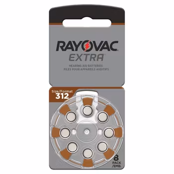Hörapparatsbatterier Rayovac 312 8-Pack