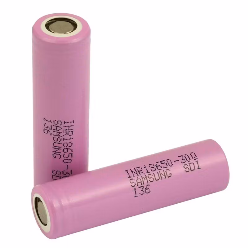 Uppladdningsbara batterier 18650 Li-ion Samsung INR18650-30Q 3000mAh. 2-pack  +box