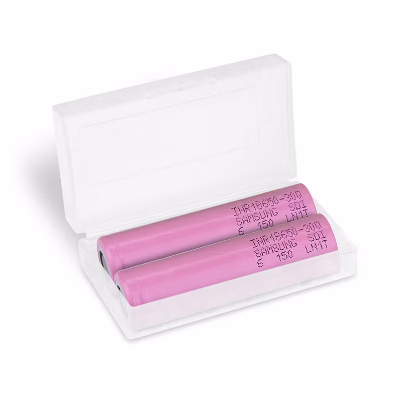 Uppladdningsbara batterier 18650 Li-ion Samsung INR18650-30Q 3000mAh. 2-pack  +box