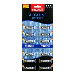 12 x Maxell Alkaline LR03 / AAA Alkaline Batteri