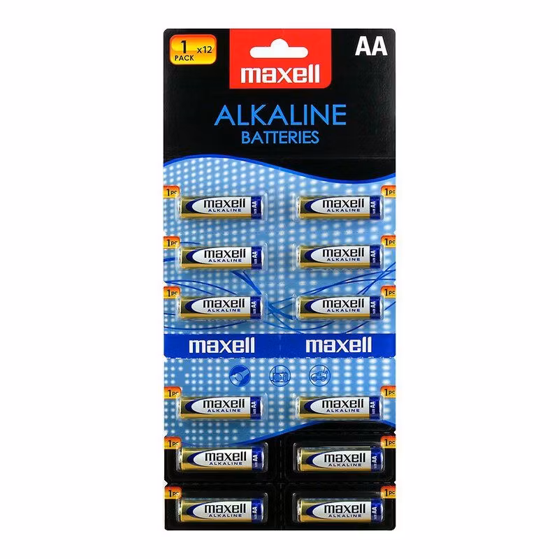 12 x Maxell Alkaline LR6/AA Alkaline Batteri