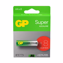 AA baterier, 8 x GP Super Alkaline G-TECH