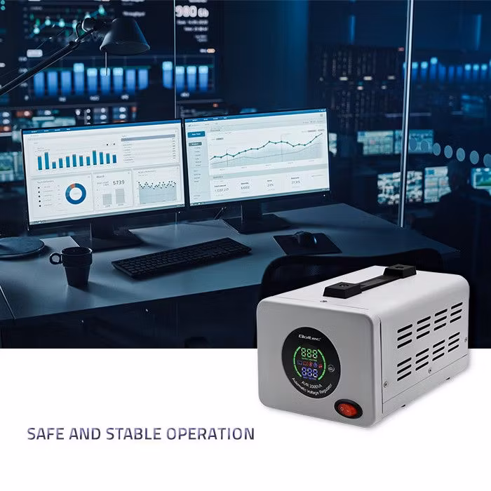 Qoltec Automatisk Spänningsstabilisator AVR 2000VA