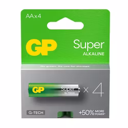 4 x GP Super Alkaline G-TECH LR6/AA Alkaline Batteri