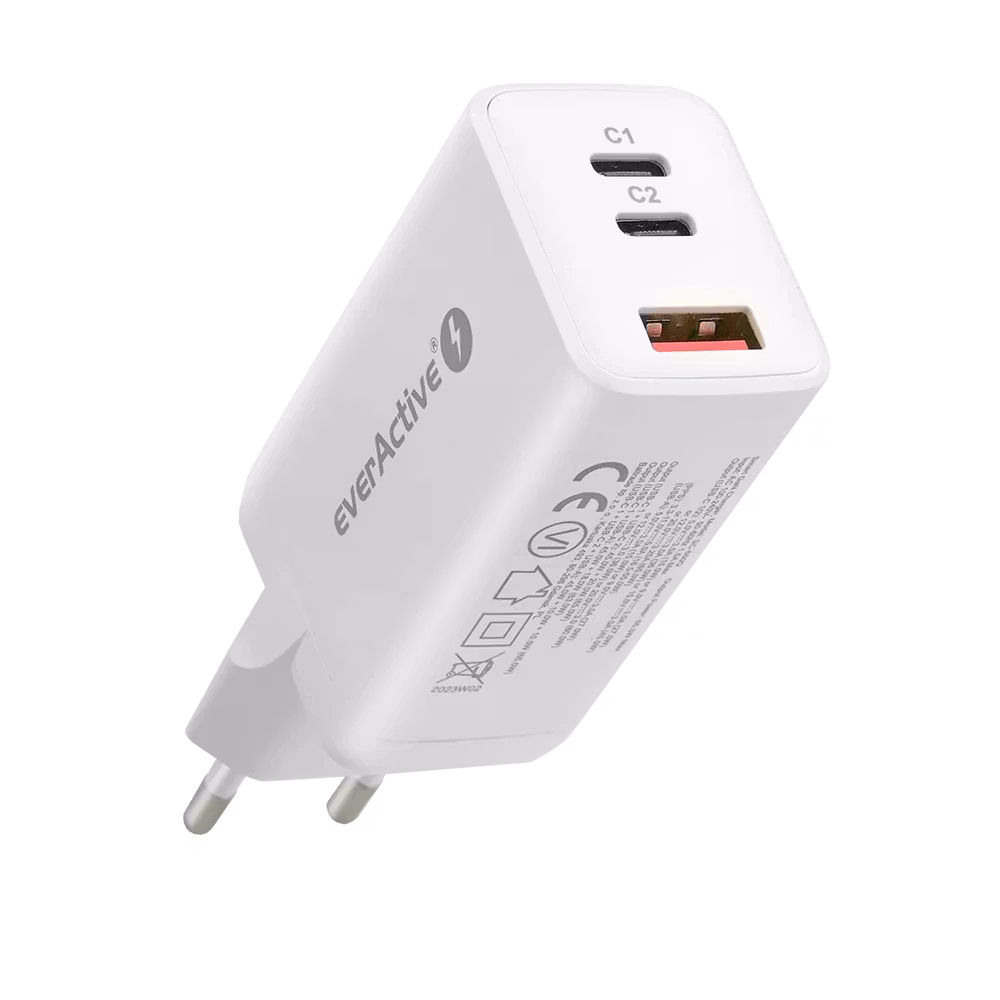 Väggladdare med USB QC4+ och 2x USB-C PD PPS-port