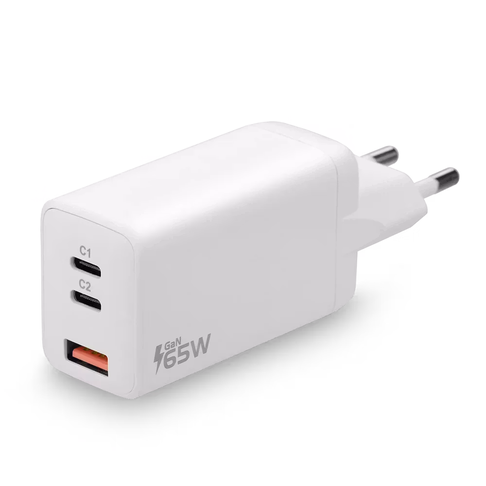 Väggladdare med USB QC4+ och 2x USB-C PD PPS-port