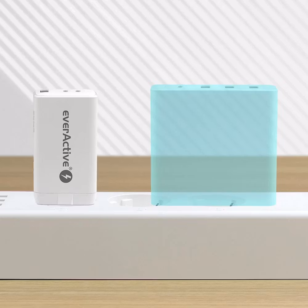 Väggladdare med USB QC4+ och 2x USB-C PD PPS-port