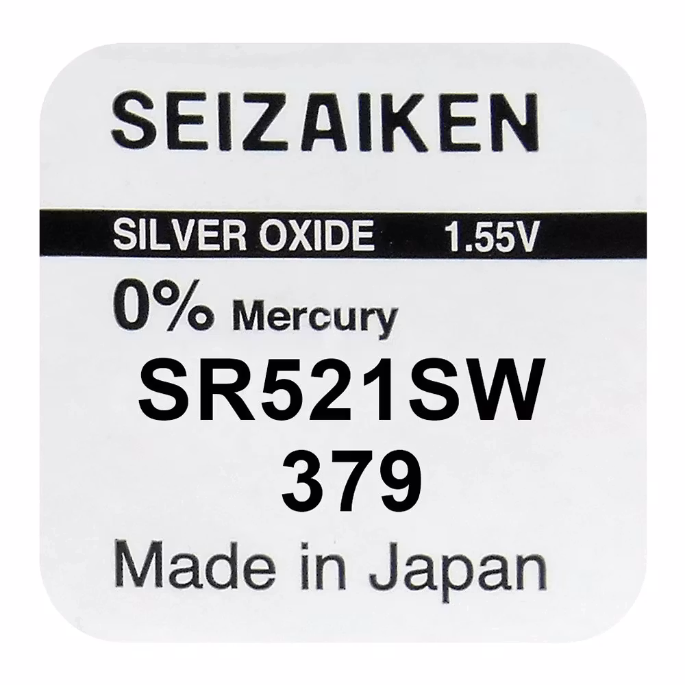 Klockbatteri Seizaiken / SEIKO 379 / SR521SW / SR63