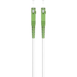 Fiberoptisk kabel Singlemode (OS2) SC-APC Vit, 0,5 m (Simplex)