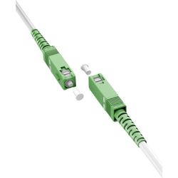 Fiberoptisk kabel Singlemode (OS2) SC-APC Vit, 25 m (Simplex)