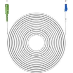 Fiberoptisk Kabel Singlemode (OS2) SC-APC > LC-UPC Vit, 25 m (Simplex)