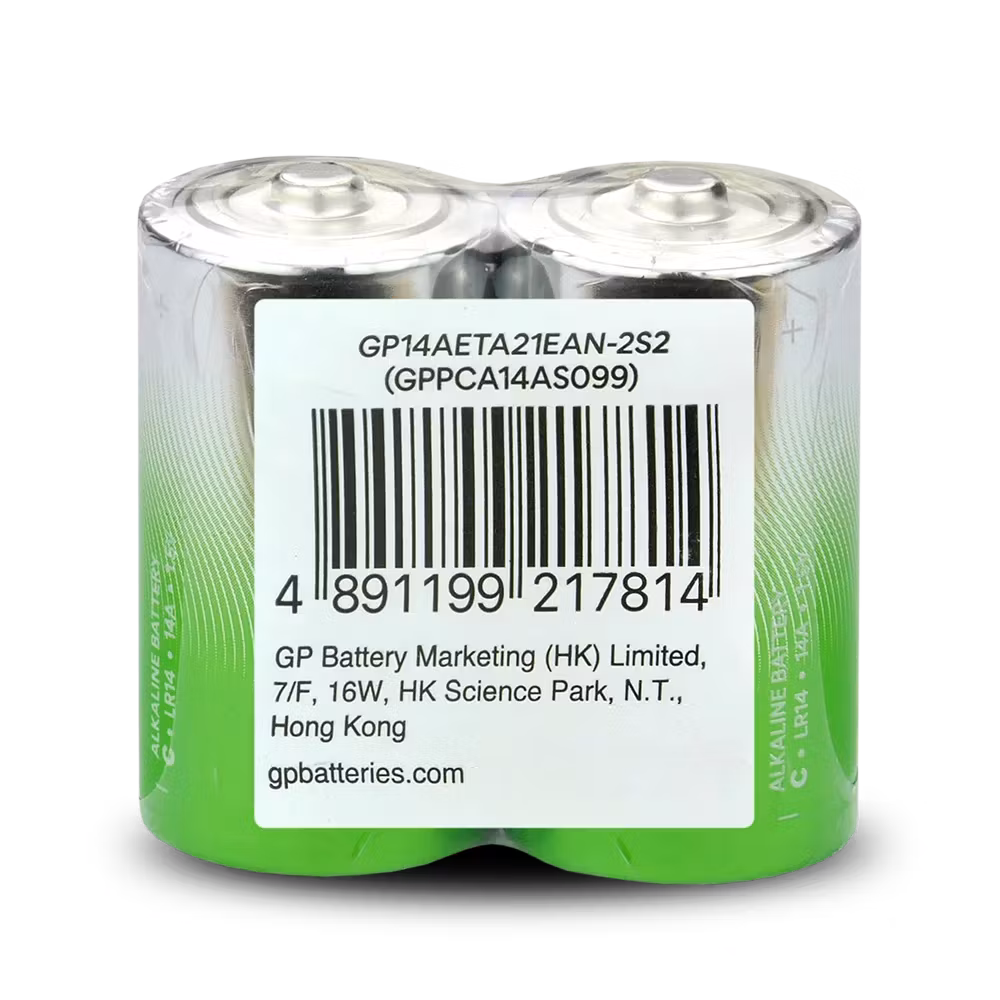 GP Super Alkaline G-TECH LR14/C batterier, 2-pack