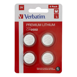 CR2032 3V, 4-pack, Verbatim