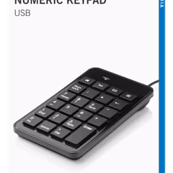DELTACO Numeriskt Tangentbord – USB, 23 Tangenter, Svart