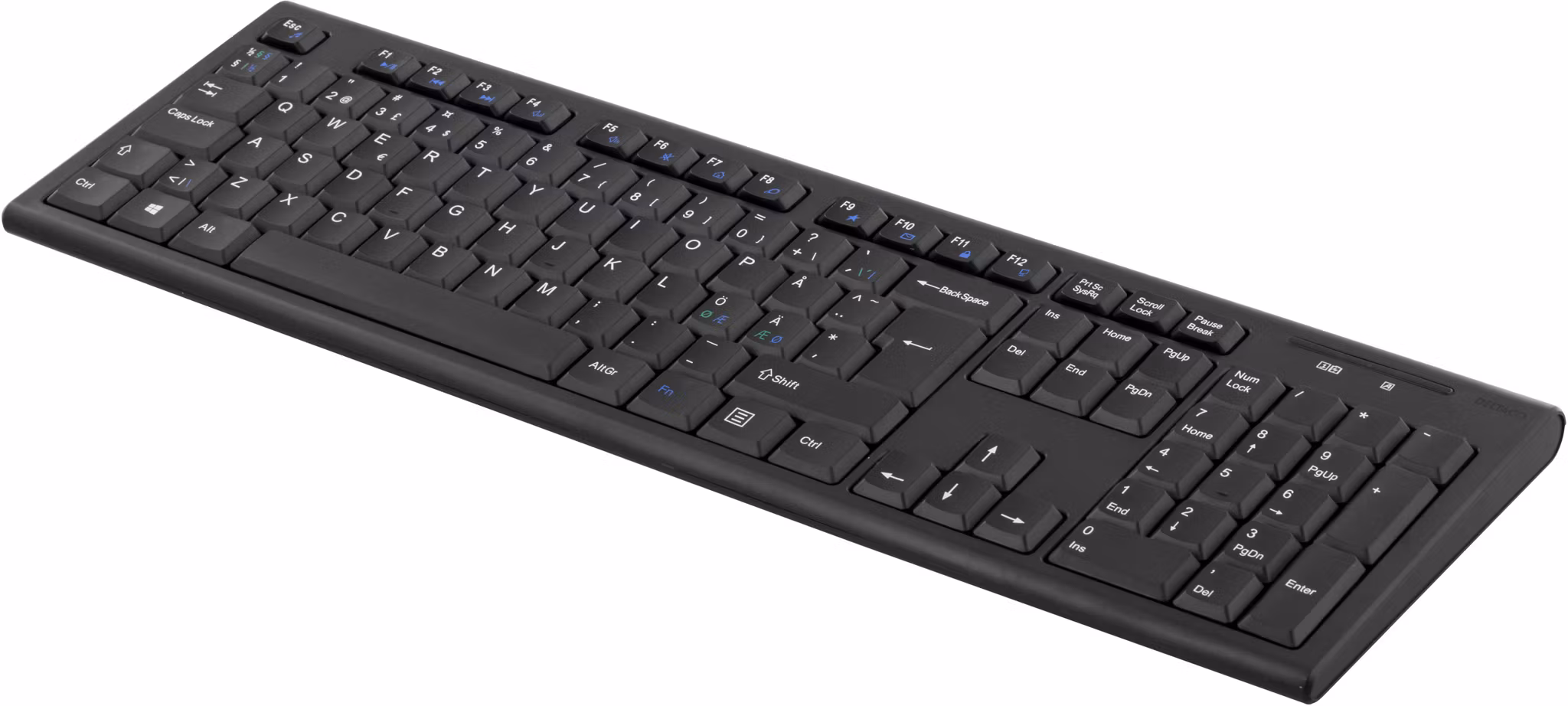 DELTACO TB-122 Trådlöst Tangentbord – Nordisk Layout, Svart