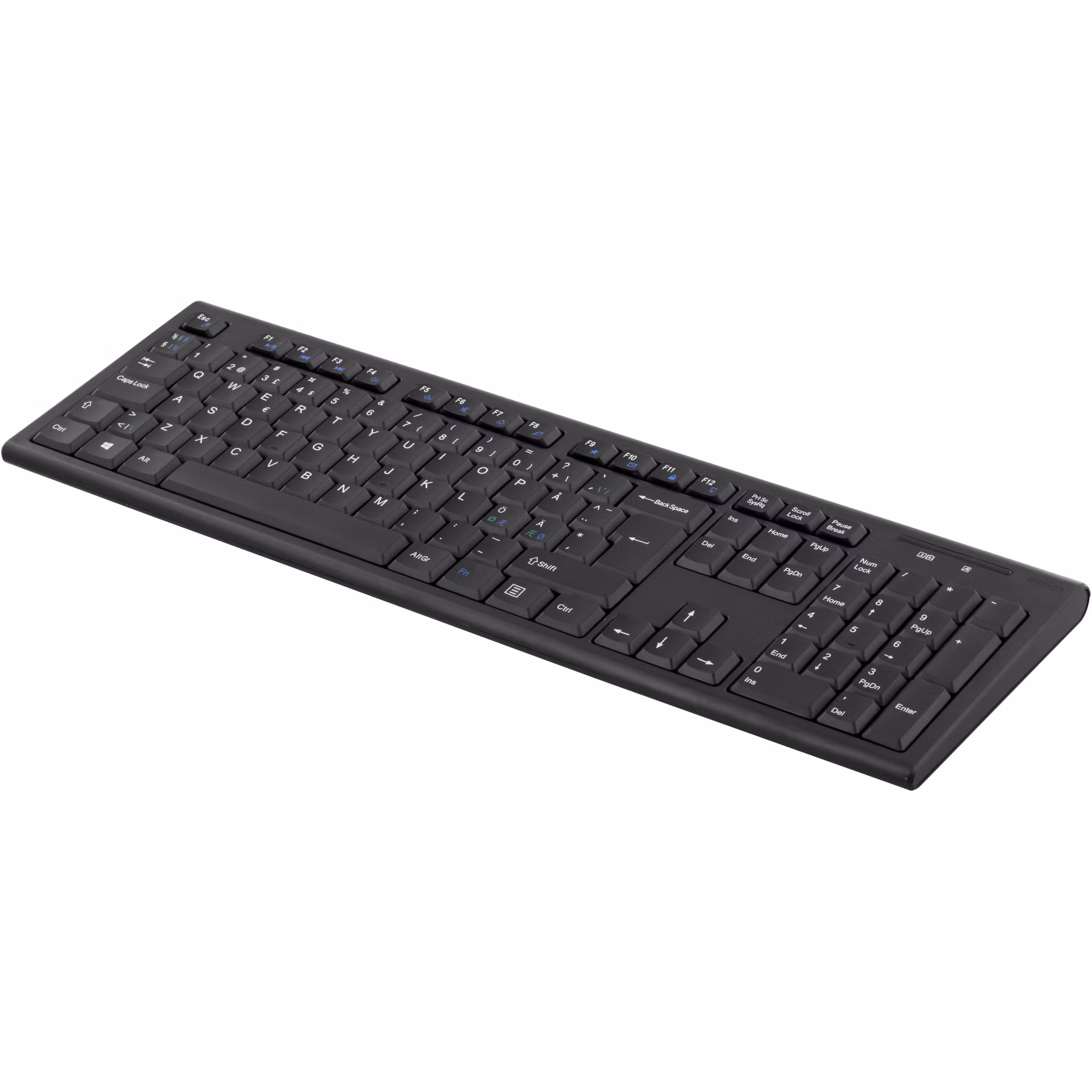 DELTACO TB-122 Trådlöst Tangentbord – Nordisk Layout, Svart
