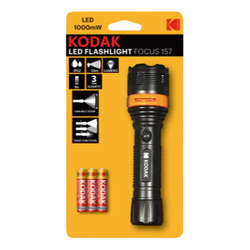 Kodak LED Focus 157 Ficklampa – 3 lägen, zoom, IP62
