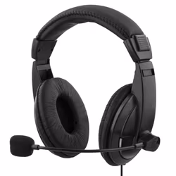 Stereo Headset HL-56 med stora kåpor och volymkontroll – DELTACO