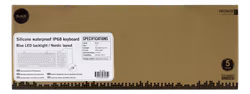 Vattentätt silikontangentbord TB-508 med LED – DELTACO, IP68, Nordisk layout