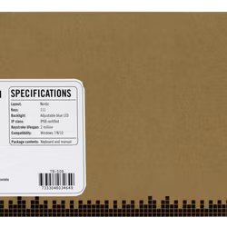 Vattentätt silikontangentbord TB-508 med LED – DELTACO, IP68, Nordisk layout