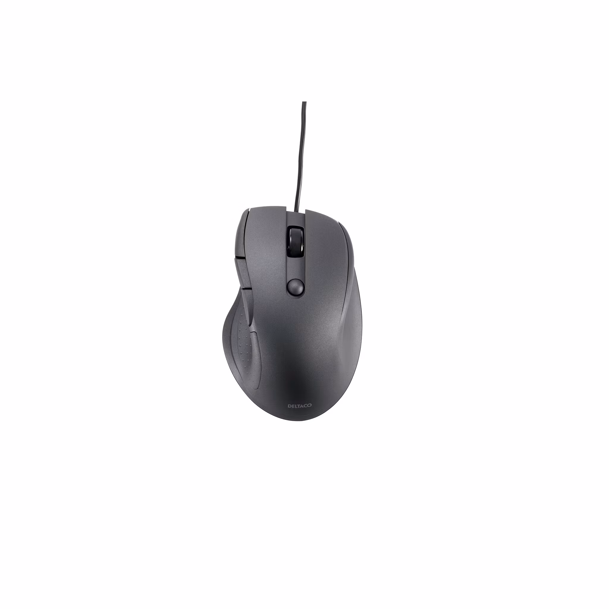 DELTACO MS-807 Tyst Kontorsmus – 5 knappar, 600–1600 DPI, USB