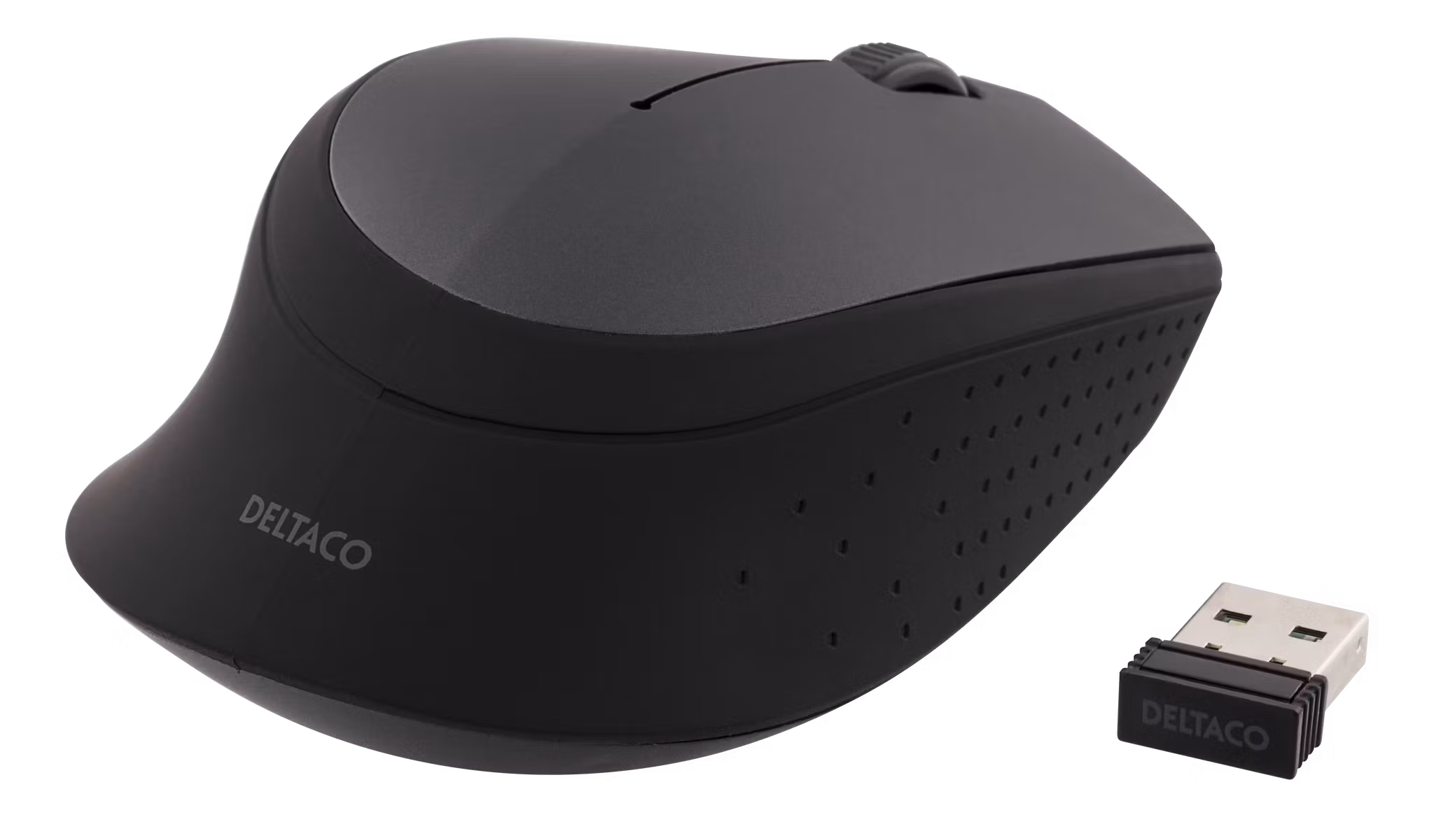 DELTACO MS-460 Trådlös Optisk Mus – 2.4 GHz, 1200 DPI, Grå