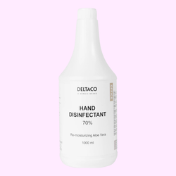 DELTACO OFFICE Handdesinfektionsmedel 1000 ml – 70% Alkohol & Aloe Vera