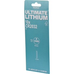 CR2032 Batterier, DELTACO Ultimate , 10-pack