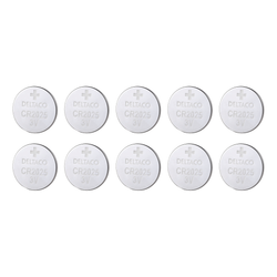 DELTACO Ultimate CR2025 Batterier 10-pack – Litium, 3V Knappceller