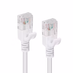 MicroConnect CAT6a Slim Nätverkskabel 1m – U/UTP, Snagless, LSZH, Vit
