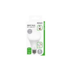 DELTACO SH-LE27CCTC Smart LED-lampa – E27, Dimbar, Wi-Fi, 2700–6500K