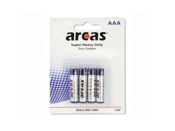 Super Heavy Duty AAA-batterier (R03) med Zink-Carbon-teknik. 4-pack