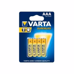 Varta Superlife R03 / AAA Batterier 4-pack – Zink-Carbon för Lågförbrukande Enheter