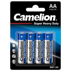 Camelion Super Heavy Duty Blau LR6 AA Batterier 4-pack – Zink-Carbon, Miljövänliga