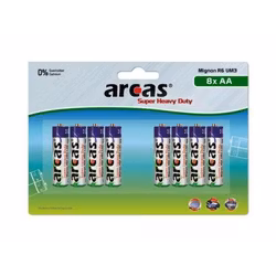 Arcas R06 AA Batterier 8-pack – Zink-Carbon Super Heavy Duty