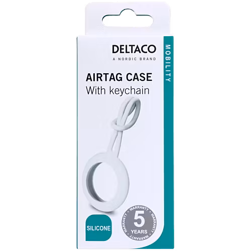Apple AirTag Fodral – Silikonhållare Vit | DELTACO