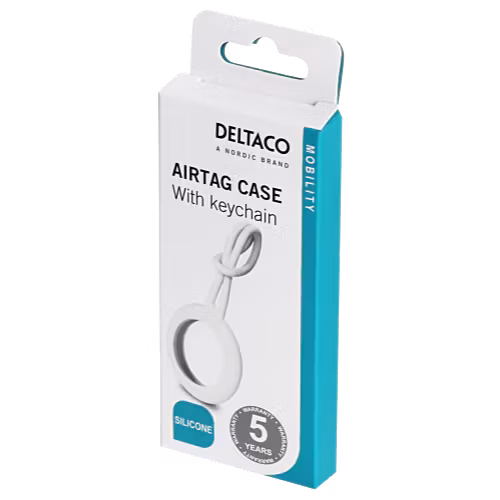 Apple AirTag Fodral – Silikonhållare Vit | DELTACO