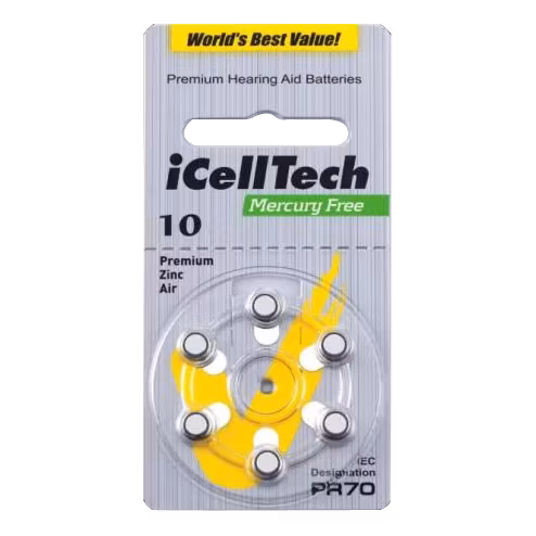 Hörapparatsbatteri iCellTech PR70