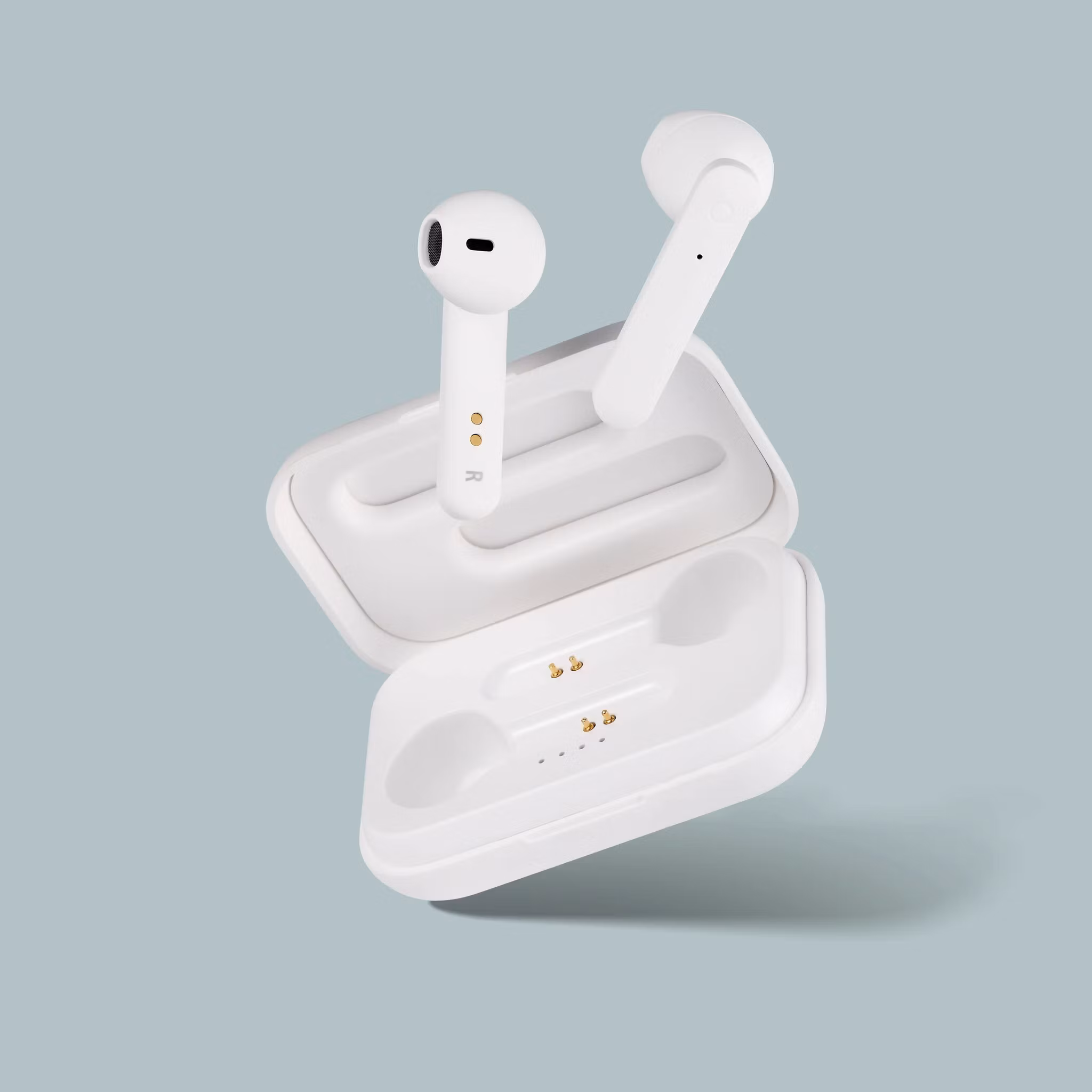 STREETZ TWS-105 True Wireless hörlurar mattvit med Bluetooth 5 och touch-knappar