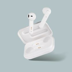 STREETZ TWS-105 True Wireless Hörlurar – Mattvit | Bluetooth 5 och Laddningetui