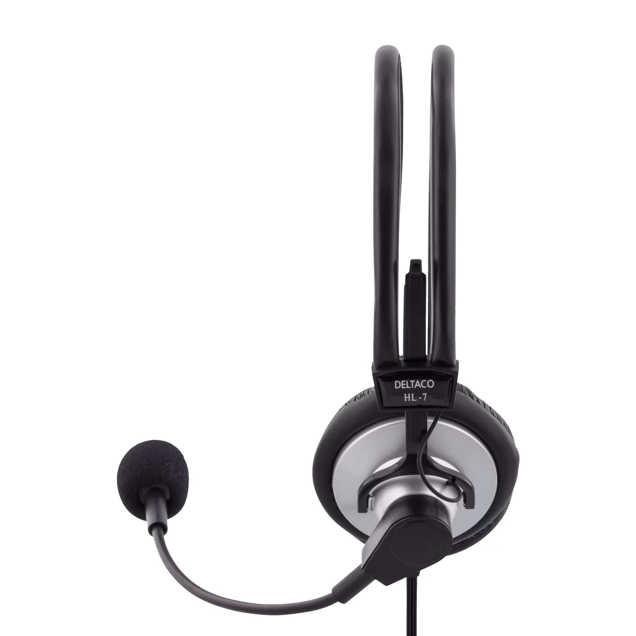 DELTACO HL-7 Headset – 3,5 mm, Volymkontroll & Bommikrofon
