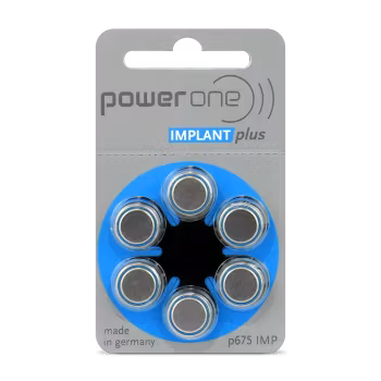 Hörapparatsbatterier PowerOne P675 IMPLANT PLUS