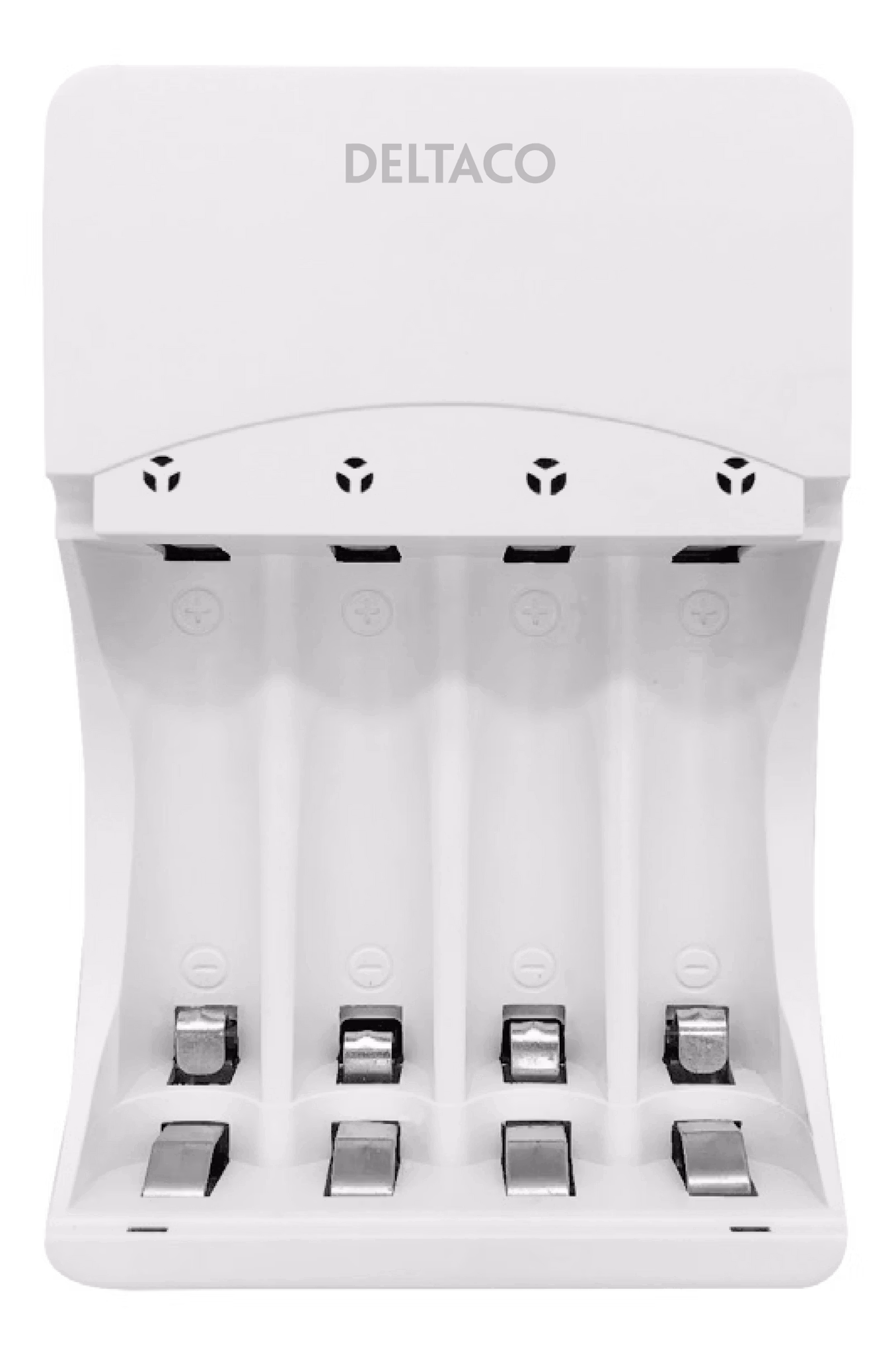 Deltaco Enkel USB-Laddare AA/AAA (CHG-SG-USB110) – Pålitlig & Portabel