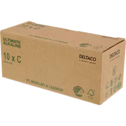 Ultimate Alkaline C-batterier (LR14) 10-pack – Svanenmärkt & 1.5V