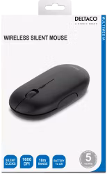 Deltaco Trådlös Tyst Mus (MS-803) – Platt Design & 1600 DPI