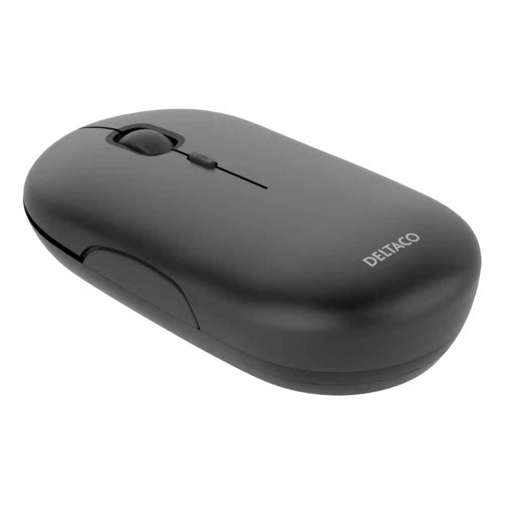 Deltaco Trådlös Tyst Mus (MS-803) – Platt Design & 1600 DPI