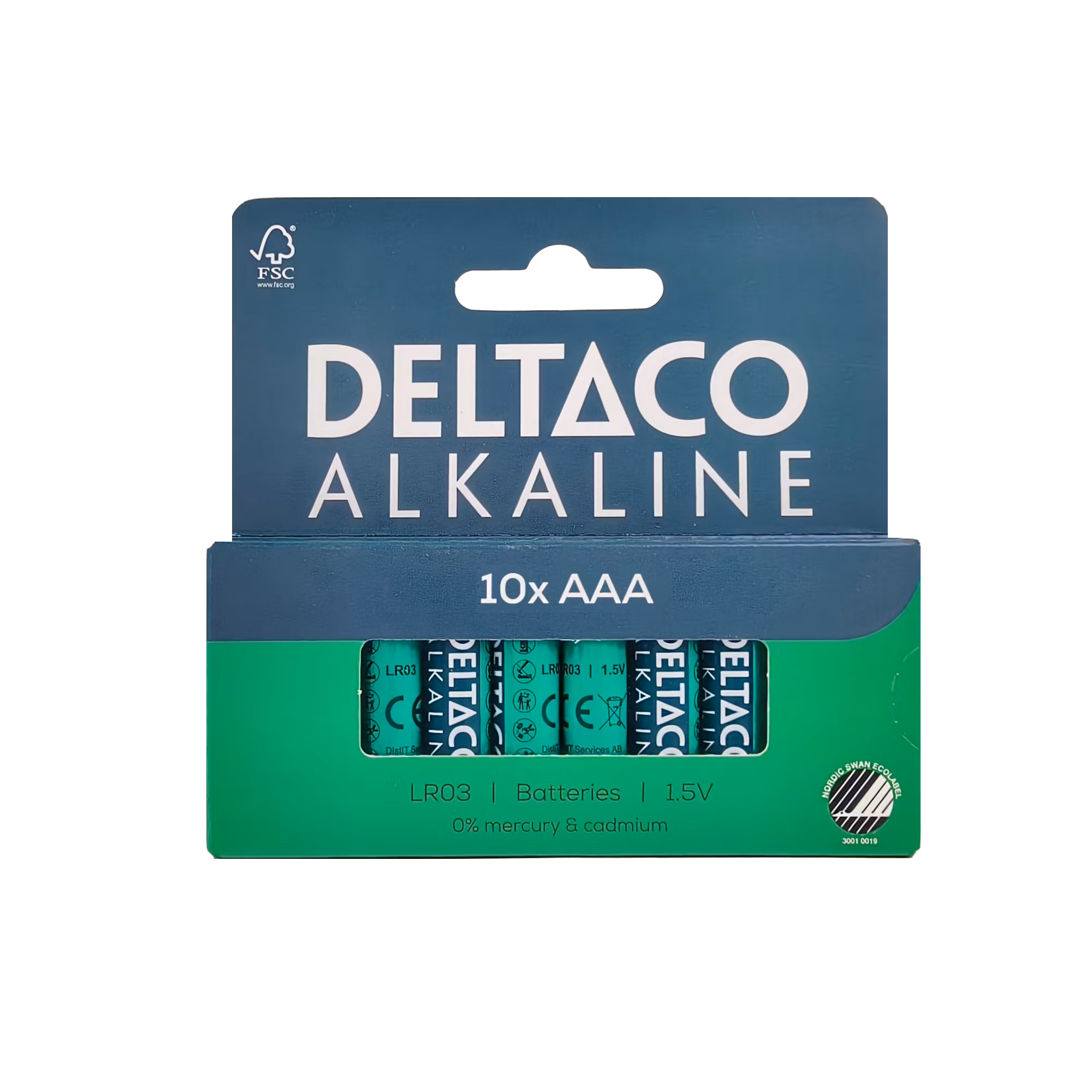Deltaco AAA Batterier 10-pack – Svanenmärkt Kraft (LR03)