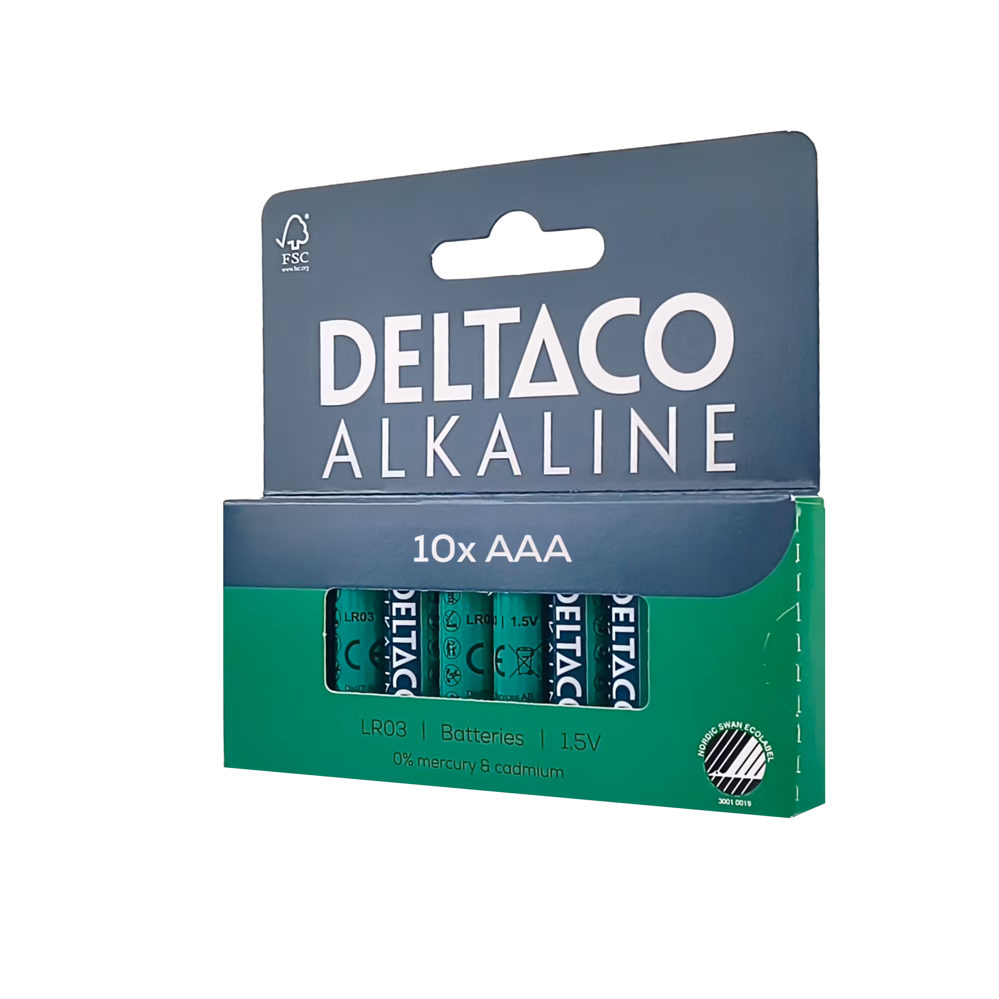 Deltaco AAA Batterier 10-pack – Svanenmärkt Kraft (LR03)
