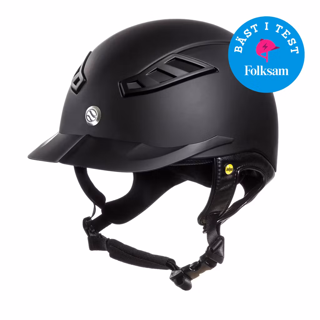 Ridhjälm EQ3 Lynx Smooth Top, Svart. Testvinnande ridhjälm med Mips®.